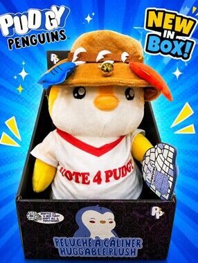 NWT Pudgy Penguins Vote 4 Pudgy Plush Toy Collectible Penguin Stuffed Animal